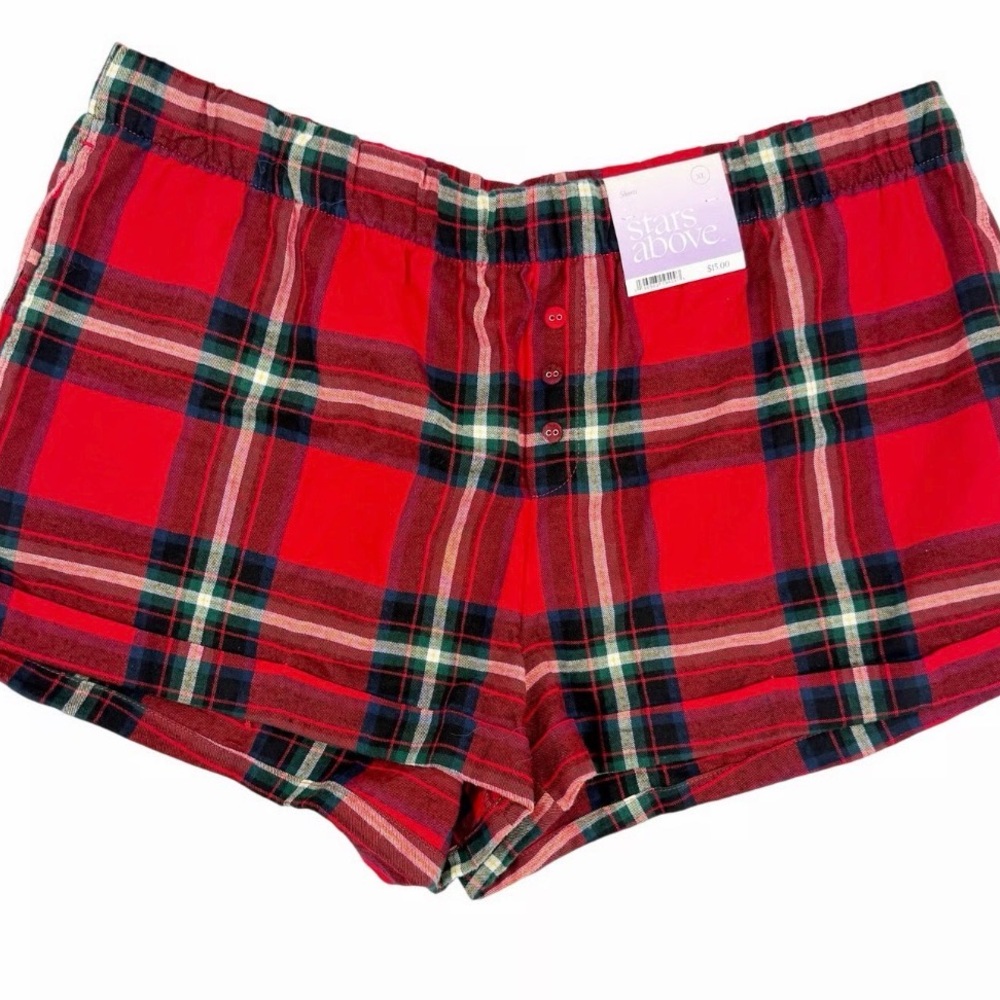 TARGET BRAND Red and Green Plaid Boxers